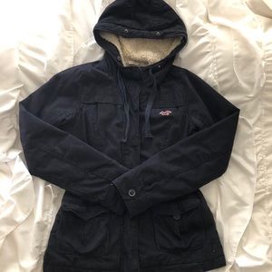 Hollister Navy Sherpa Jacket